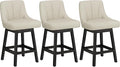 YaFiti Swivel Bar Stools Set of 3, 26 Inch Counter Height Bar Stools by YaFiti