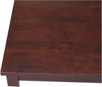 HomeStock Asian Aesthetics Table in Linen White, Made from Solid Parawood - Image 6