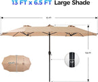 SUPERJARE 13ft Outdoor Patio Umbrella - Image 7