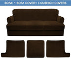 CUCRAF T Cushion Sofa Cover 4 Piece Slipcovers, Soft Thick Velvet Couch Cover - Image 5