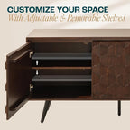 Bme Sideboard Georgina Solid Wood 2 Doors & 3 Drawers, Living Room - Image 6