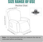 Genina Recliner Chair Cover, Stretch Reclining Chair Covers, Recliner Sofa - Image 5