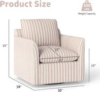 INZOY Swivel Accent Square Chair - Image 2