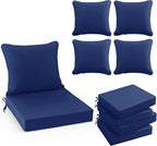 Summsun Outdoor Cushions for Patio Furniture 24 x 24 Inch, Double-Sided by SUMMSUN