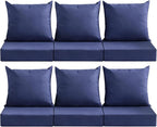 Outdoor Deep Seat Cushion Set, 24x24 Inch Water-Resistant & Fade-Resistant by MuaMelop