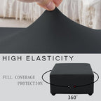 Super Stretch 40x40x15 inch Square Ottoman Cover- Soft Form Fit Ottoman Cover - Image 5