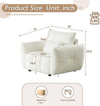 Antetek 35" Modern Accent Single Sofa Chair, Comfy Deep Seat Teddy Living Room - Image 2
