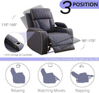 Power Recliner Sofa Set, Luxury Recliner Sofa & 2 Chairs - Image 5