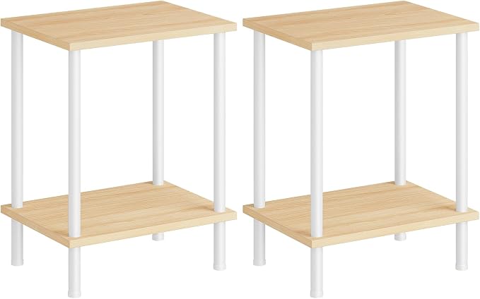 HOOBRO End Tables Set of 2, Small Side Table, Nightstand by HOOBRO
