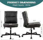 LUCKWIND Armless Office Desk Chair - Image 2