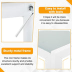 FDW | 5-Piece Dining Table Set | White | Glass Kitchen Table - Image 4