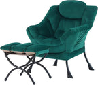 Tiita Lazy Chair with Ottoman, Comfy Leisure Sofa Armchair with Ottoman by TiitaHome