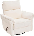 Rocking Chair Nursery with Adjustable Headrest, Manual Swivel Rocker Recliner - Image 9