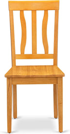 East West Furniture ANC-OAK-W Antique Dining Room Chairs - Image 7