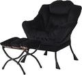 Welnow Lazy Chair with Ottoman, Modern Accent Chair with Armrests and a Side by LifeGetsBetterWithWelnow