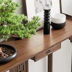 Japanese Style Console Table, Bamboo Accent Table - Image 5