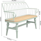 DIBRATY Entryway Bench, Spindle Back Wooden Dinning Bench, Farmhouse Foyer Bench - Image 2