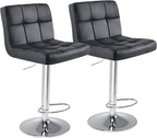 DUMOS Bar Stools Set of 2, 24 inch Counter Height Bar Stools, Upholstered - Image 8