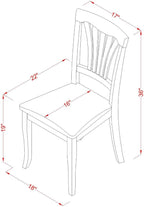 East West Furniture AVC-OAK-C Avon Kitchen Dining Chairs - Image 3