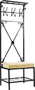 SEI Furniture - Dovanti Entryway Storage Rack & Bench Seat - Transitional Design by SEIFurniture