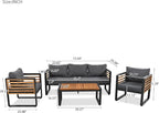 4-Pieces Outdoor Patio Sectional Sofa Set - Image 3