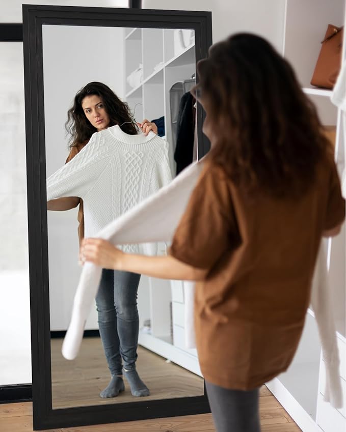 Full Length Mirror, Oversized Stand Up Mirrors Large Wall Mirrors, Wall Mounted - Image 7