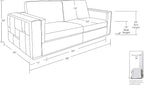 Blackjack Furniture Catania Modern Top Grain Italian Leather Sofa Set - Image 11