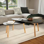 Scandinavian Style Coffee Table Set of 2 by Unknown