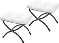 15" Folding Ottoman, Foldable Footrest Stool, Small Foot Stool by MordchilHF