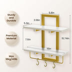 Creso hom Floating Shelves, Hanging Bathroom Shelves 2-Tier, Wall Mounted - Image 2