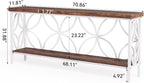 LITTLE TREE Sofa Table, 70.9 Inch Industrial Behind Couch Table - Image 3