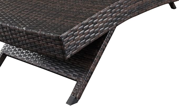 79'' Long Reclining Chaise Lounge Set, Outdoor Wicker Reclining Lounge Chair - Image 8
