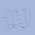 Storkcraft California 6 Drawer Double Dresser – GREENGUARD Gold Certified - Image 3
