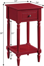 Convenience Concepts French Country Khloe 1 Drawer Accent End Table 14" - Image 3