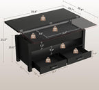 Garvee 40" Coffee Table Lift Top, Converts to Dining Table - Image 3