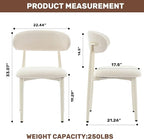 UVV Dining Chairs Set of 6, Metal Kitchen Chairs - Image 9