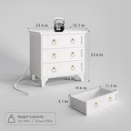 JOINICE White Night Stand Set 2 - Image 2