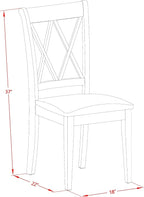 East West Furniture CLC-LWH-W Clarksville Dining Room Chairs - Image 3