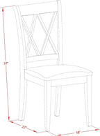 East West Furniture CLC-MAH-C Clarksville Dinette Chairs - Image 3