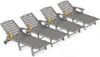 Ciokea Outdoor Lounge Chair Set of 4, All Weather Patio Chaise Lounge Chairs by CIOKEA