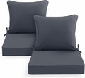 Summsun Outdoor Chair Cushion 19 x 19 Inch, Backrest and Seat Cushion Set by SUMMSUN