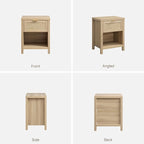 SICOTAS Rattan Nightstands Set of 2, Farmhouse Night Stand Bedside Table - Image 8