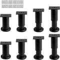 8 PCS Adjustable Metal Furniture Legs 3.15-4.72 Inch, Heavy Duty Replacement by Unknown