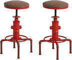 Topower Antique Vintage Industrial Barstool PU Leather Water Pipe Fire Hydrant by Topower