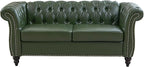 LEVNARY Chesterfield Loveseat, 2 Seater Tufted Couch - Image 8