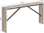 MAHANCRIS Console Table, 62.2" Long Sofa Table Behind Couch, Narrow Entryway - Image 3