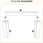 Solid Wood Console Table, 63-Inch Farmhouse Sofa Table Behind Couch - Image 6