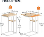 HOOBRO Foldable End Table, C Shaped Side Table - Image 3