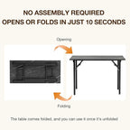 TEMI Small Computer Desk Folding Table - Image 4