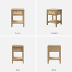 SICOTAS Rattan Nightstand Set of 2, Rattan Decor Drawer - Image 9